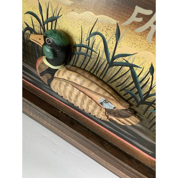 Vintage Rustic Cabin Cottagecore Duck Welcome Friends Sign - Picture 5 of 9